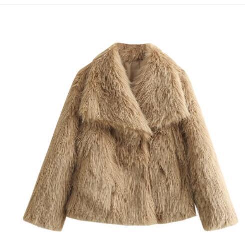 Winter Plush Coat Fashion Warm Thicken Fluffy