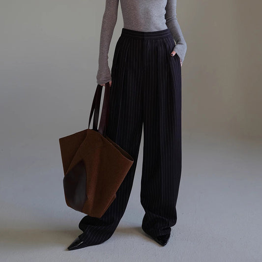 All-matching Striped Suit Pants For Women Autumn And Winter