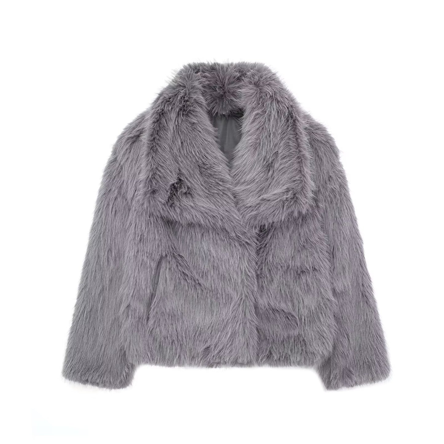 Winter Plush Coat Fashion Warm Thicken Fluffy