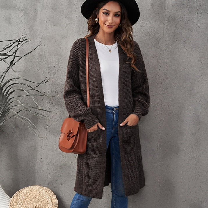 Long Sleeve Casual Women's Solid Color Sweater Coat