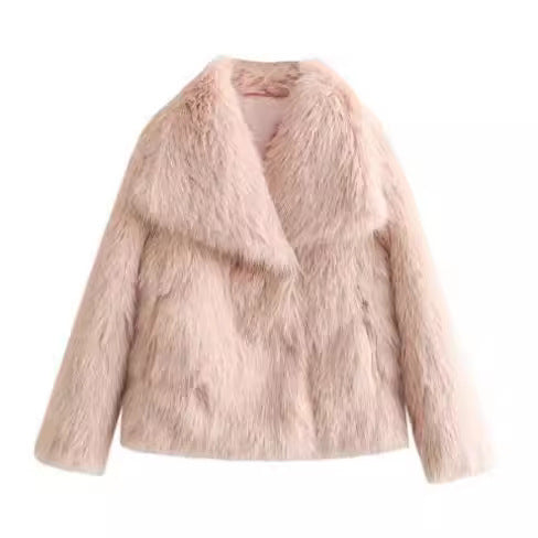 Winter Plush Coat Fashion Warm Thicken Fluffy