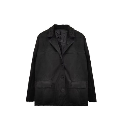 Women's Artistic Retro Fashion Brown Lapel Jacket With Pockets