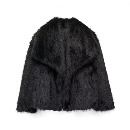 Winter Plush Coat Fashion Warm Thicken Fluffy