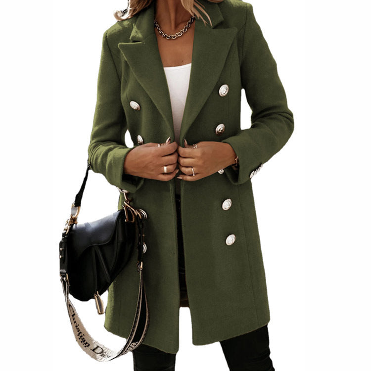 Fashion Turndown Collar Jacket For Women Autumn Winte