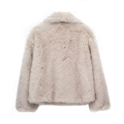 Winter Plush Coat Fashion Warm Thicken Fluffy