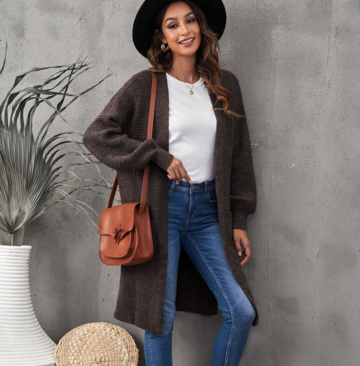 Long Sleeve Casual Women's Solid Color Sweater Coat