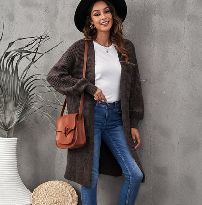 Long Sleeve Casual Women's Solid Color Sweater Coat